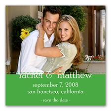 Colorful Photo Magnet -  Save the Date - Grass