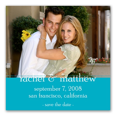 Colorful Photo Magnet -  Save the Date - Palm