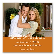Colorful Photo Magnet -  Save the Date - Terra Cotta