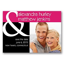 Ampersand Photo Magnet - Save The Date - Watermelon