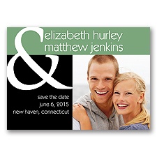 Ampersand Photo Magnet - Save The Date - Clover