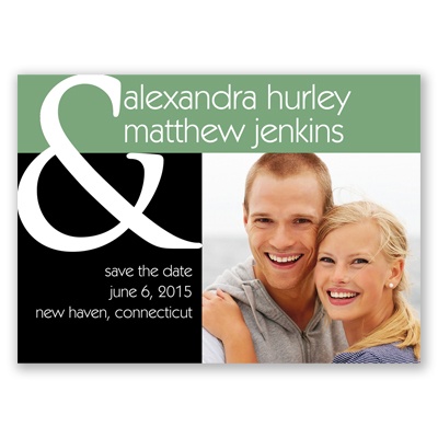 Ampersand Photo Magnet - Save The Date - Clover