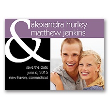 Ampersand Photo Magnet - Save The Date - Wisteria