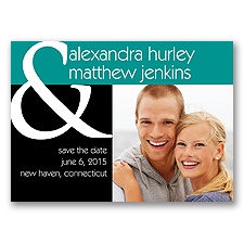 Ampersand Photo Magnet - Save The Date - Jade