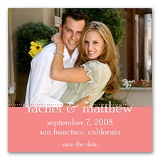 Colorful Photo Magnet - Save the Date - Coral Reef
