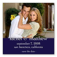 Colorful Photo Magnet - Save the Date - Lapis