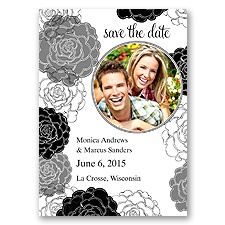 Carefree - Black - Photo Save the Date Magnet