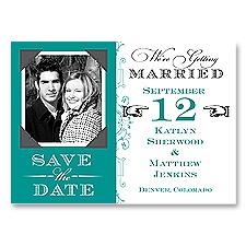 Vintage Fonts - Jade - Save the Date Magnet