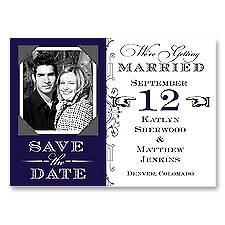Vintage Fonts - Lapis - Save the Date Magnet