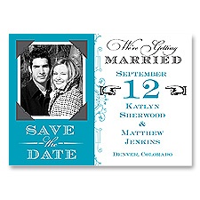 Vintage Fonts - Malibu - Save the Date Magnet