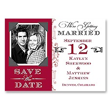 Vintage Fonts - Apple - Save the Date Magnet