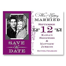 Vintage Fonts - Sangria - Save the Date Magnet