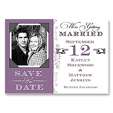 Vintage Fonts - Wisteria - Save the Date Magnet