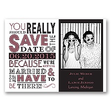 Ga Ga Photo - Rosewood - Save the Date Magnet