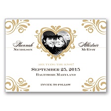Bliss - Golden - Photo Save the Date Magnet