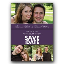 Color Block Photo - Lapis - Save the Date Magnet