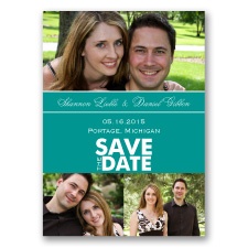 Color Block Photo - Jade - Save the Date Magnet