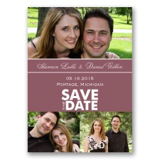 Color Block Photo - Rosewood - Save the Date Magnet