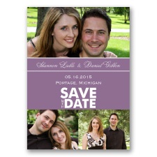 Color Block Photo - Wisteria - Save the Date Magnet