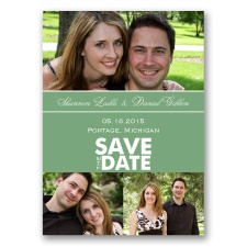 Color Block Photo - Clover - Save the Date Magnet