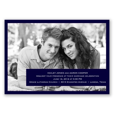 Photo Simplicity - Lapis - Invitation