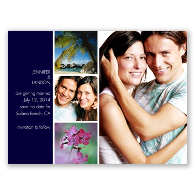 Photo Collage Save the Date - Lapis