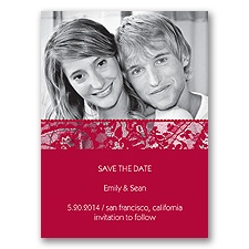 Lacy Photo Save the Date - Apple