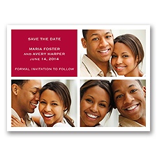 Photo Trio Save the Date - Apple