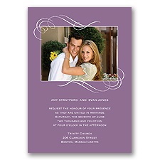 Photo and Swirls - Wisteria -Invitation