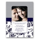 Vintage Floral Photo - Lapis - Invitation