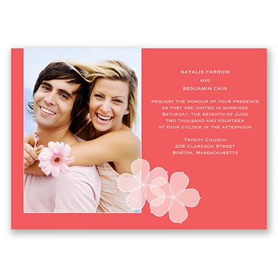 Floral Photo - Guava - Invitation