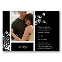 Fancy Flourish Photo - Black - Invitation