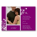 Fancy Flourish Photo - Sangria - Invitation