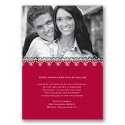 Damask Band Photo - Apple - Invitation