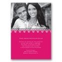 Damask Band Photo - Watermelon - Invitation
