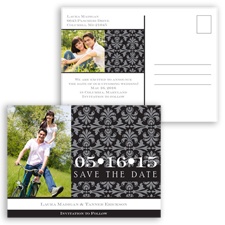 Damask Photo - Mercury - Save the Date Postcard