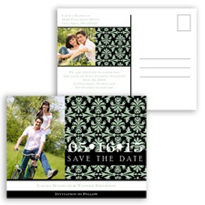 Damask Photo - Meadow - Save the Date Postcard
