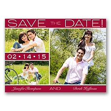 Color Bands Photo - Apple - Save the Date Postcard