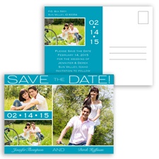 Color Bands Photo - Malibu - Save the Date Postcard