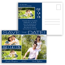 Color Bands Photo - Marine - Save the Date Postcard