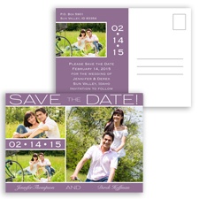 Color Bands Photo - Wisteria - Save the Date Postcard