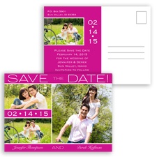 Color Bands Photo - Begonia - Photo Save the Date Postcard