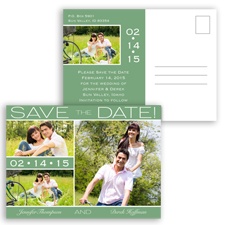 Color Bands Photo - Clover - Save the Date Postcard