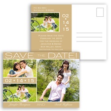 Color Bands Photo - Golden - Save the Date Postcard