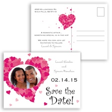 Sweetheart Photo - Black - Save the Date Postcard