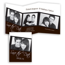 Triple Photo - Chocolate - Save the Date
