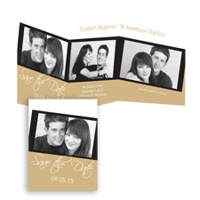 Triple Photo - Golden - Save the Date