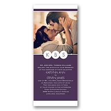Fresh Photo - Plum - Invitation