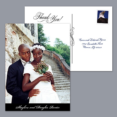 Thank You Photo Postcard  Vertical