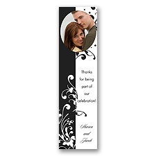 Forever Flourish - Black - Photo Thank You Bookmark